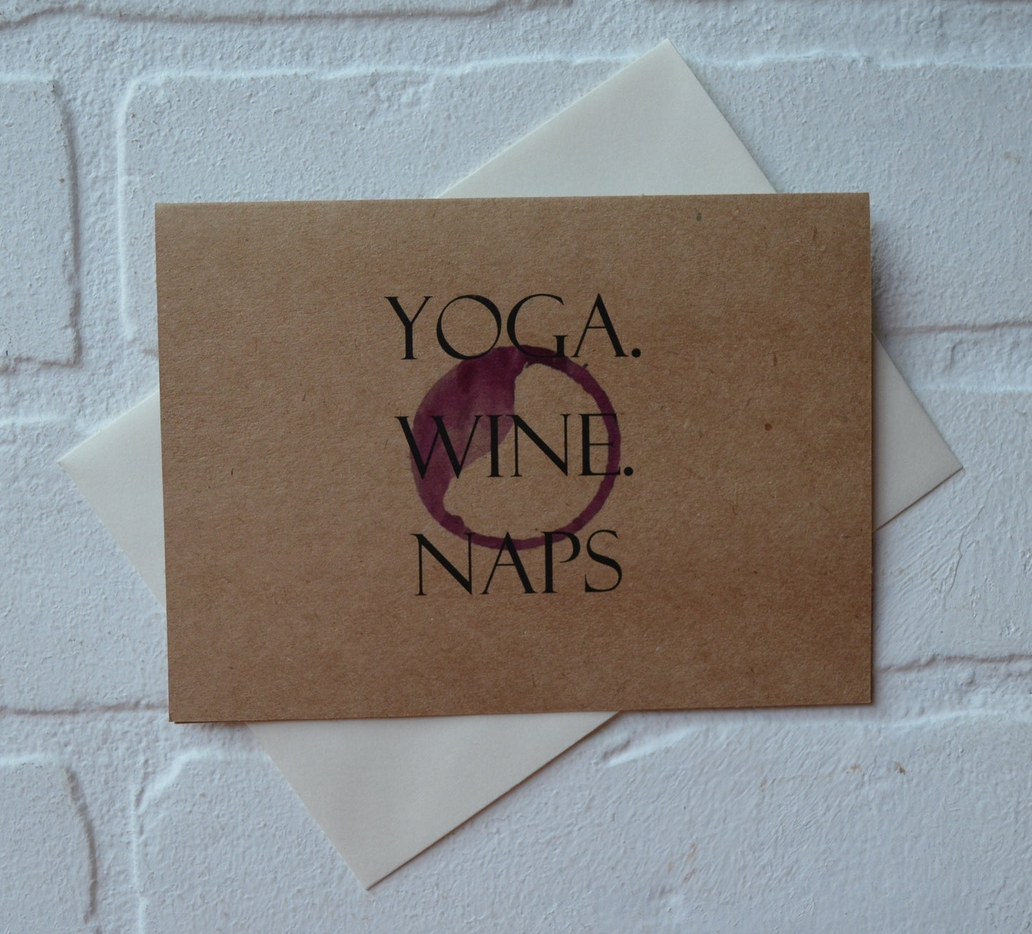 YOGA. WINE. NAPS. | yoga card | yogi hindu greeting