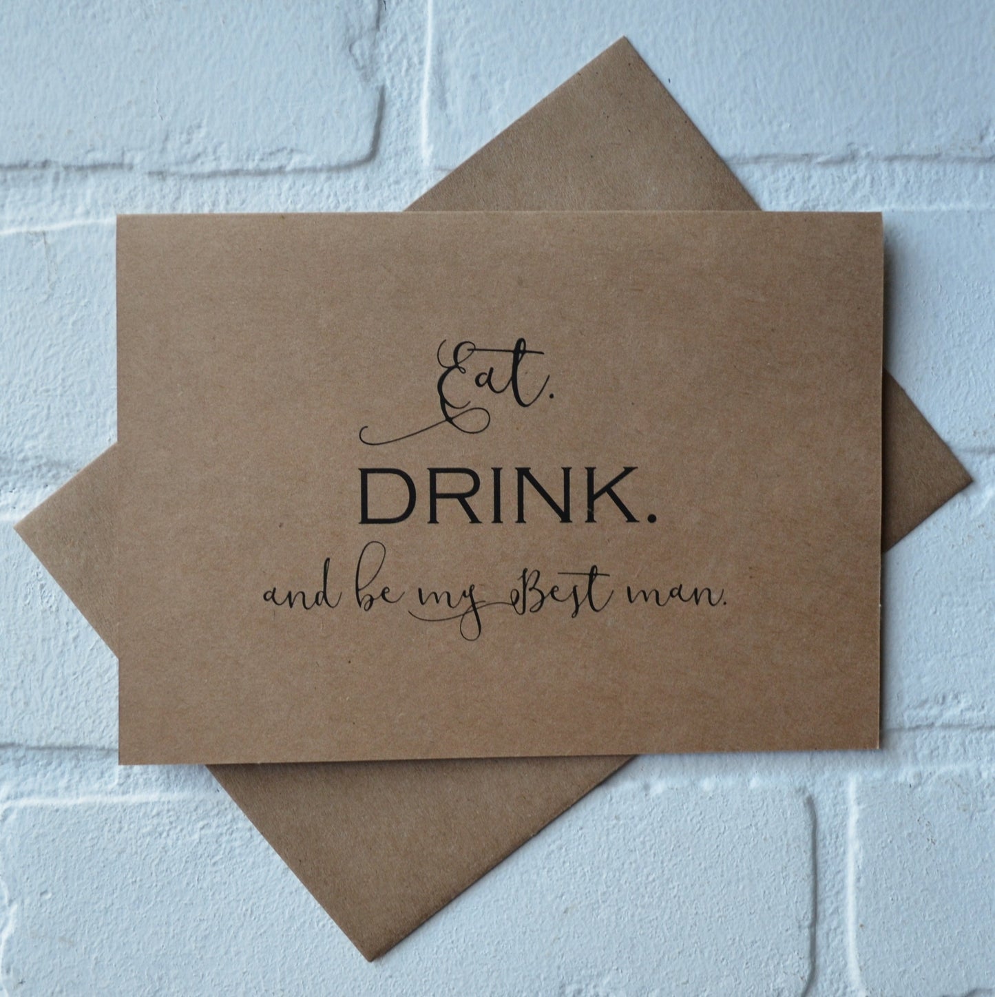 Eat drink and be my groomsman | groomsmen proposal card | wedding party invite