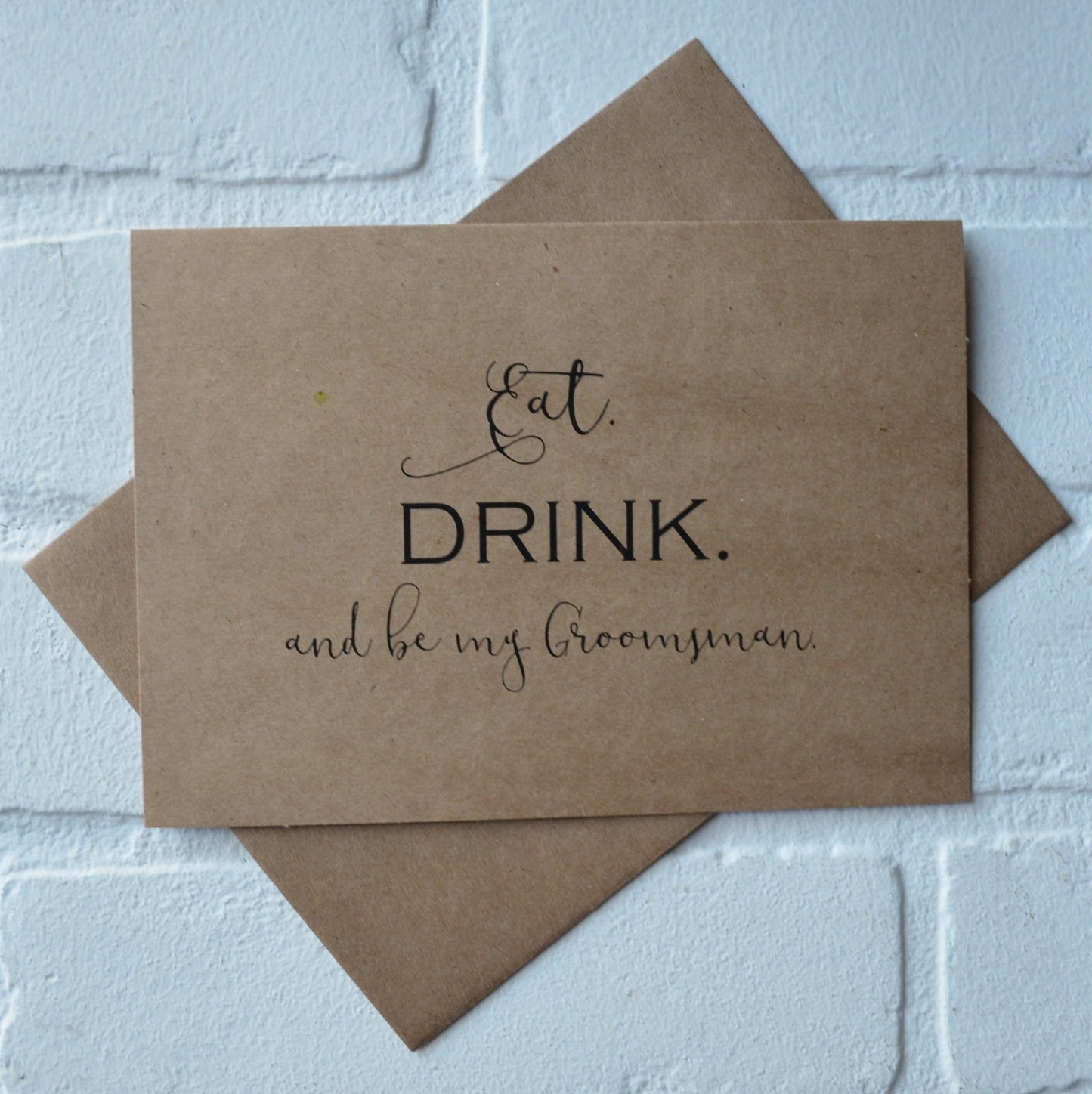 Eat drink and be my groomsman | groomsmen proposal card | wedding party invite