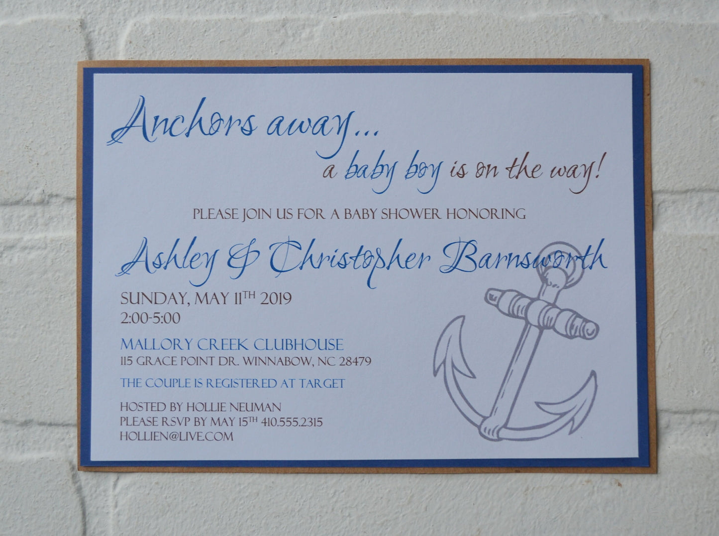 ANCHORS AWAY baby shower invitations beach baby baby boy baby girl beach themed baby shower baby announcement baby shower invites rustic