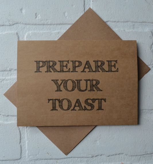 PREPARE your toast | groomsmen proposal cards | wedding party invite