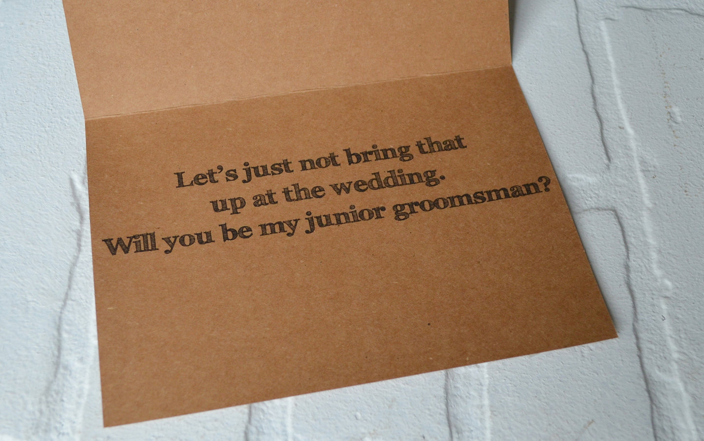 I said I WOULD NEVER do this | groomsmen proposal cards | wedding party invite