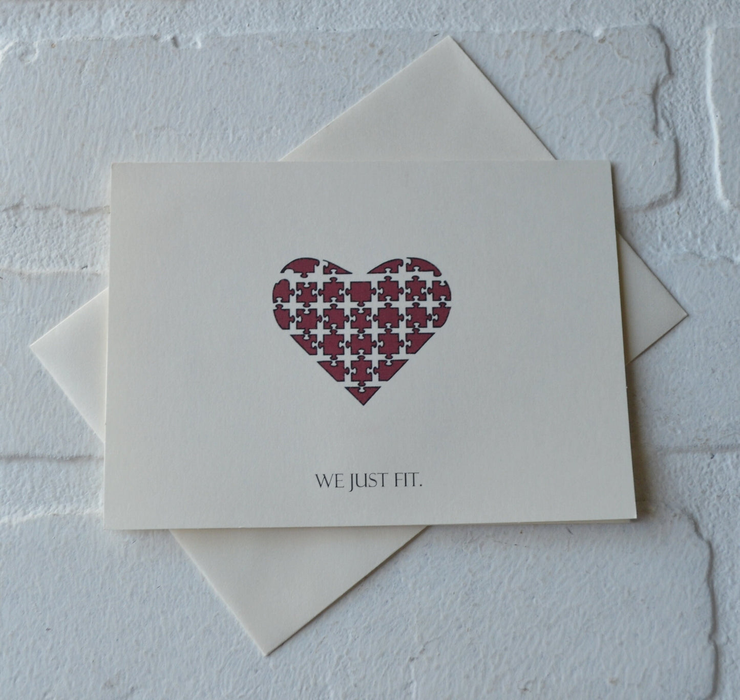 We just fit | Happy Valentine's Day Greeting Cards | Love Card