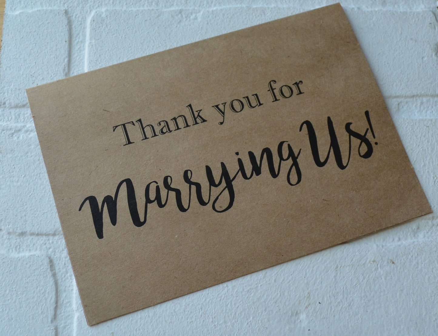 Thank you for marrying us | wedding thank you card