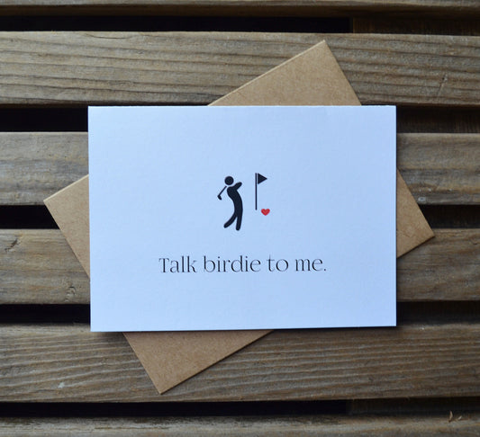 TALK BIRDIE to me | Golf Greeting Cards | Love Card