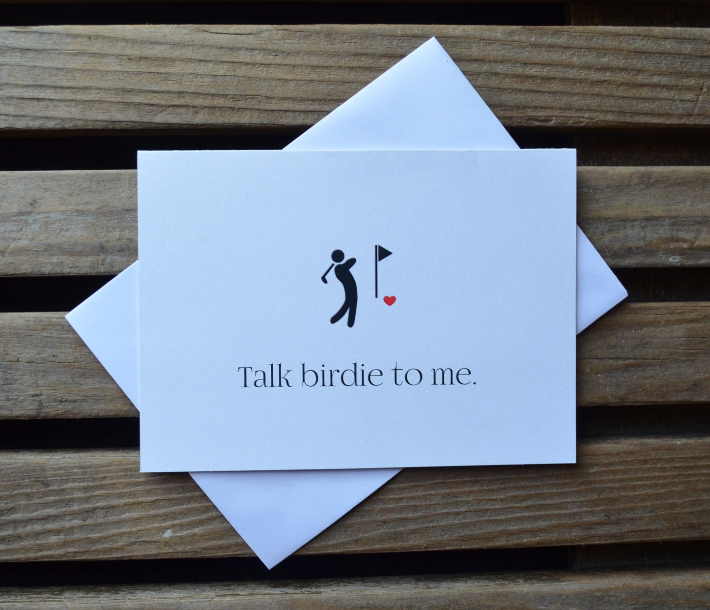 TALK BIRDIE to me | Golf Greeting Cards | Love Card