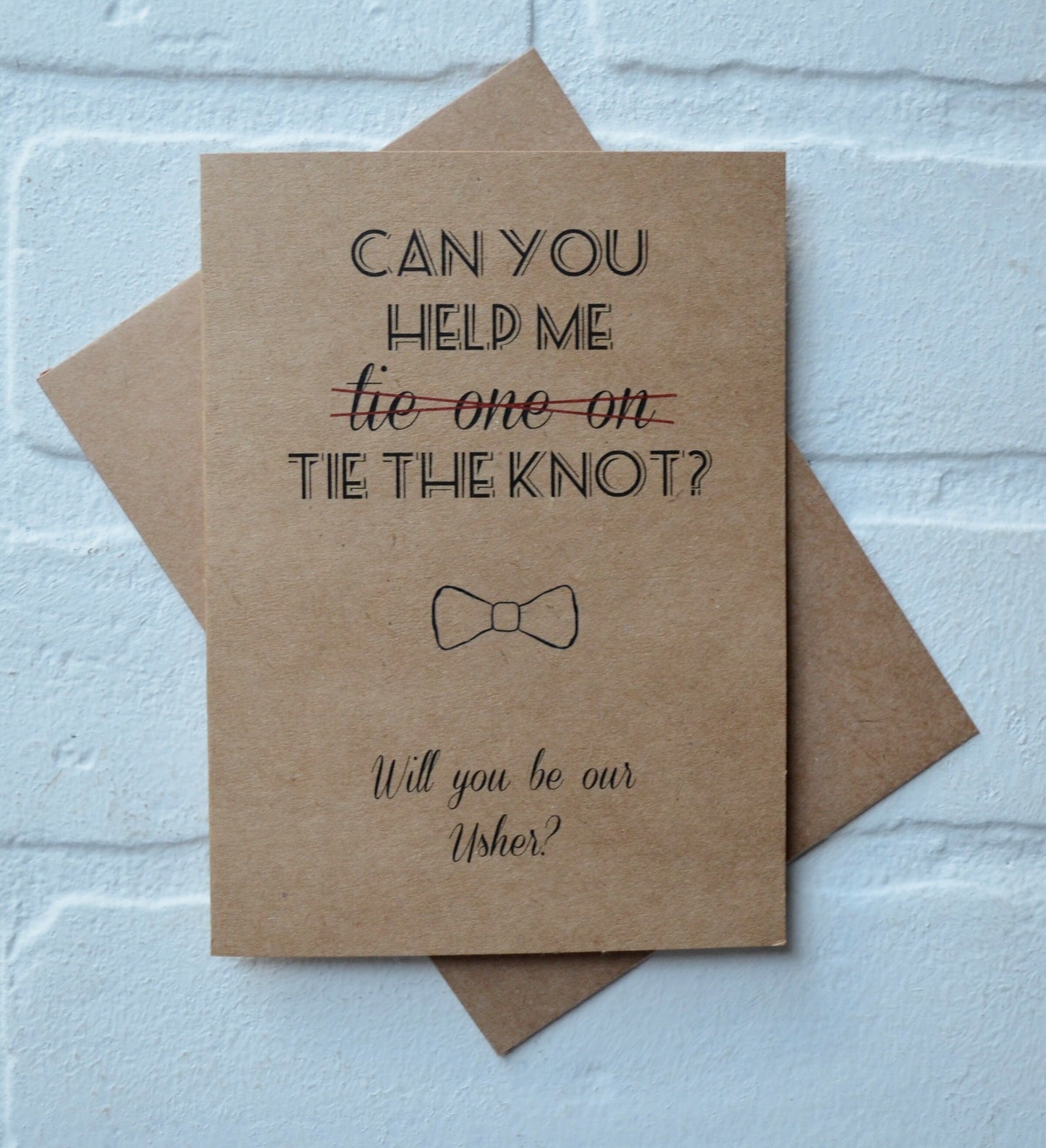 Can you help me tie one on | groomsmen proposal card | wedding party invite