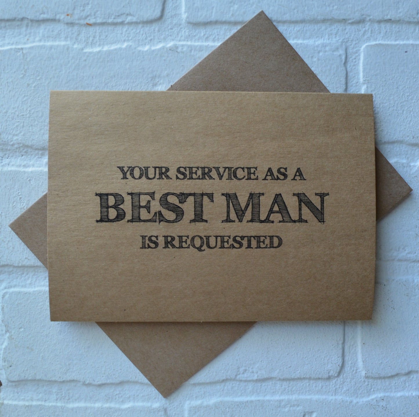 YOUR SERVICE is requested as a groomsman | groomsmen proposal cards | wedding party invite