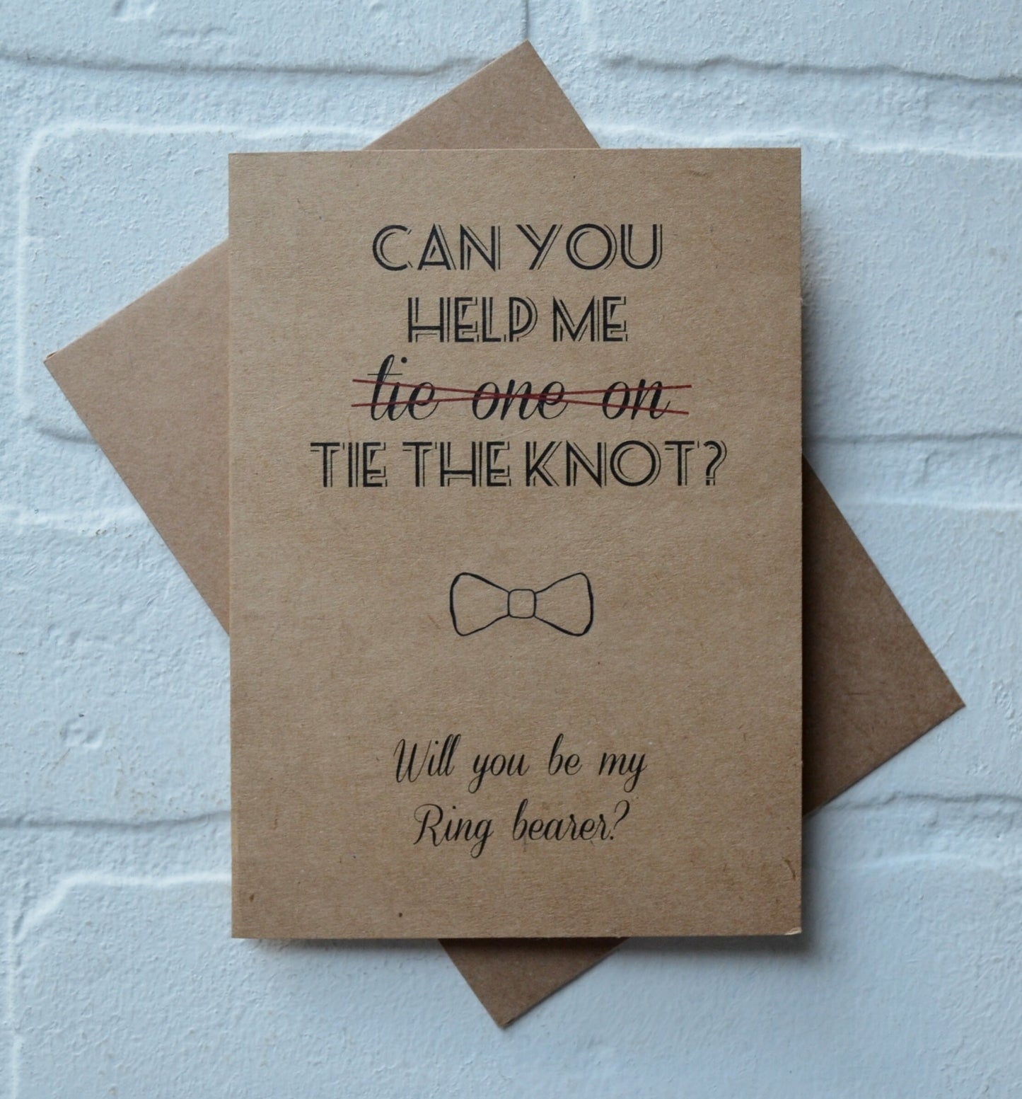 Can you help me tie one on | groomsmen proposal card | wedding party invite