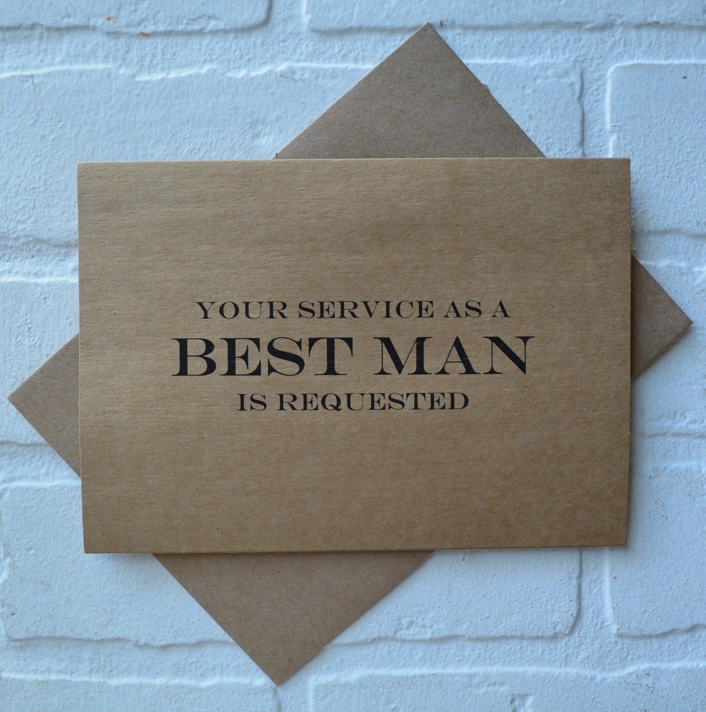 YOUR SERVICE is requested as a groomsman | groomsmen proposal cards | wedding party invite