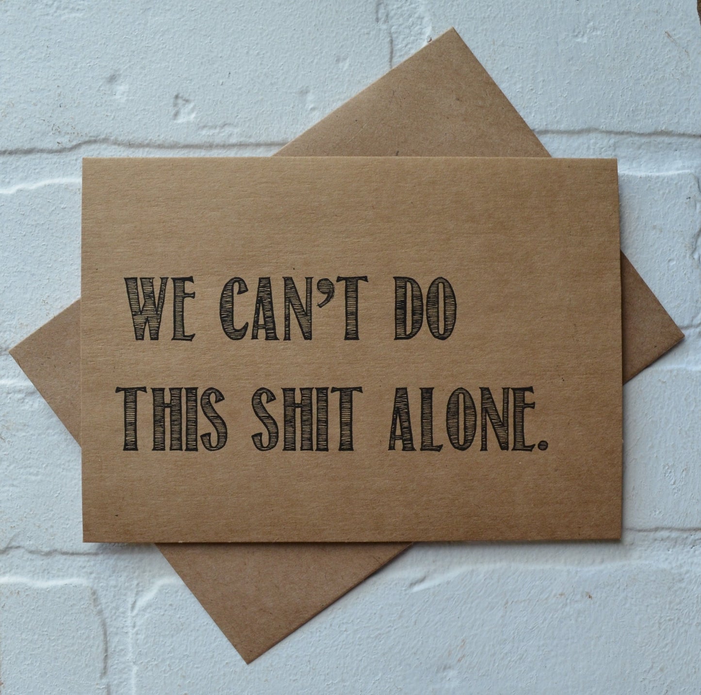 We can't do this shit alone | Officiant Proposal Card | Wedding Party Invite