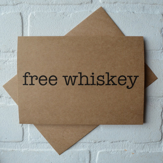 FREE WHISKEY groomsmen proposal cards | wedding party invite