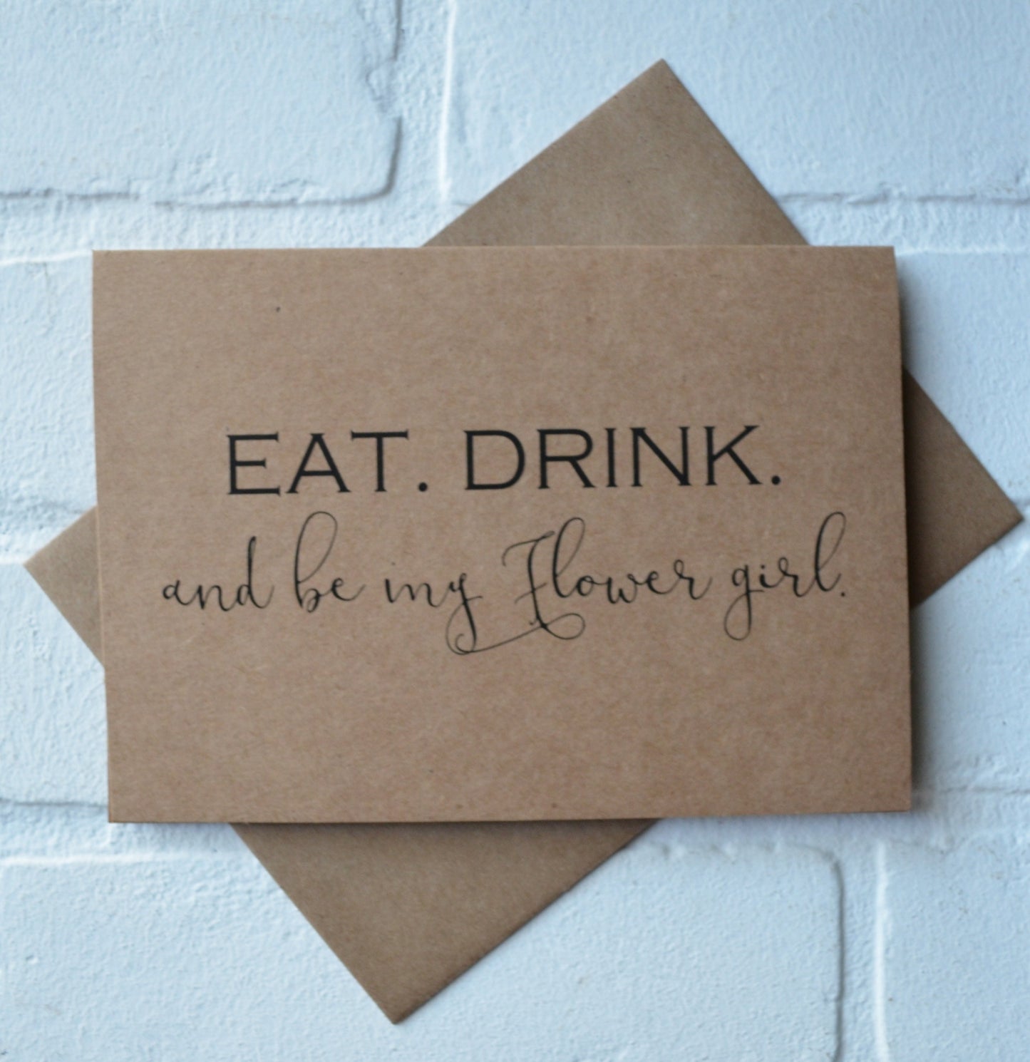 Eat drink and be my bridesmaid | bridesmaid proposal card | wedding party invite