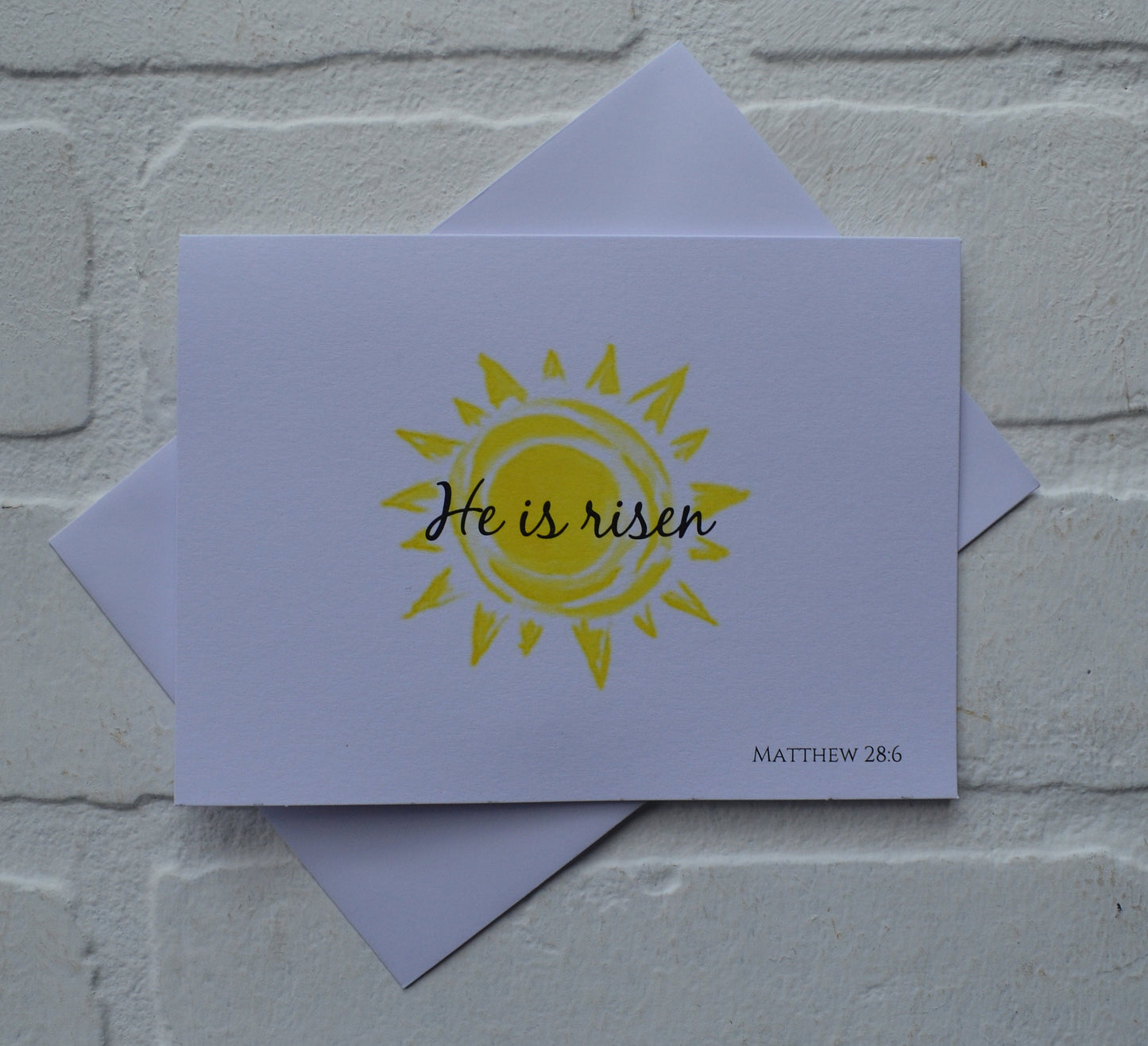 He is risen | Happy Easter | Religious Greeting Card