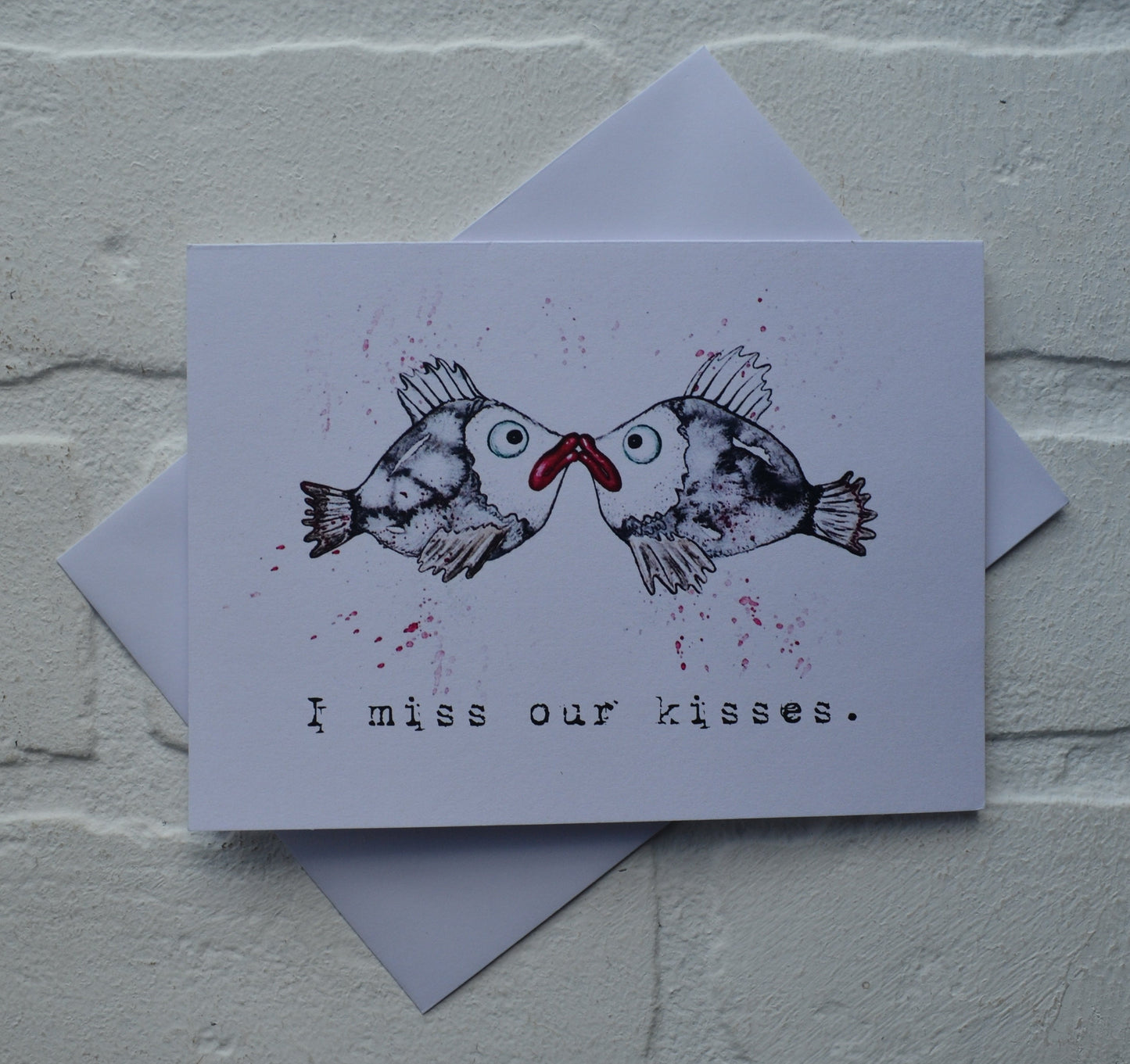 I miss our kisses | Fishing Card | Love | Happy Valentine's Day Greeting Cards