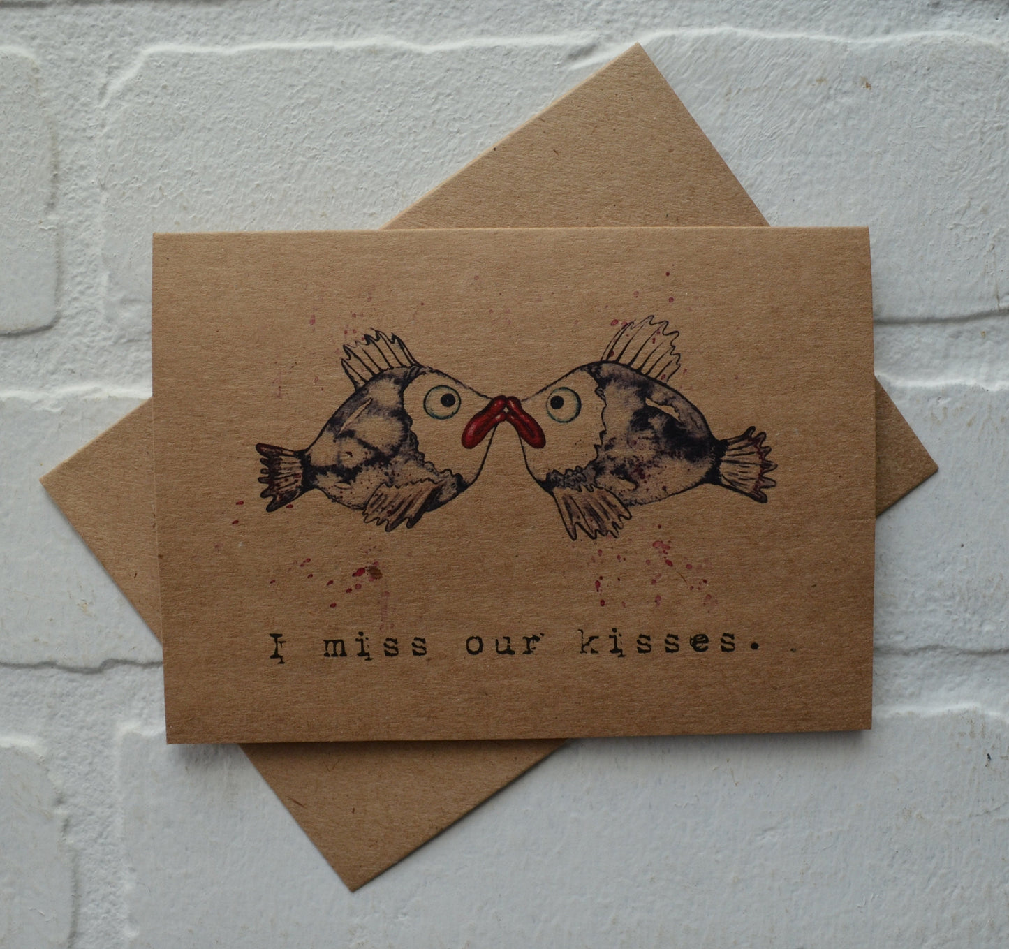 I miss our kisses | Fishing Card | Love | Happy Valentine's Day Greeting Cards