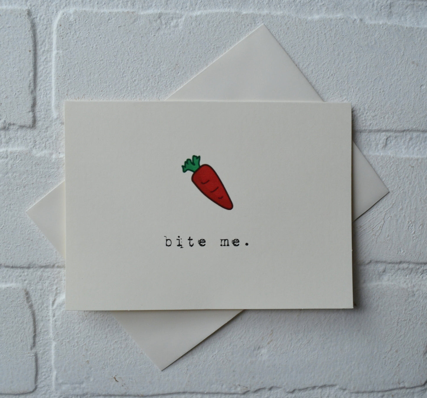 BITE ME | Funny Greeting Card | Carrot Pun