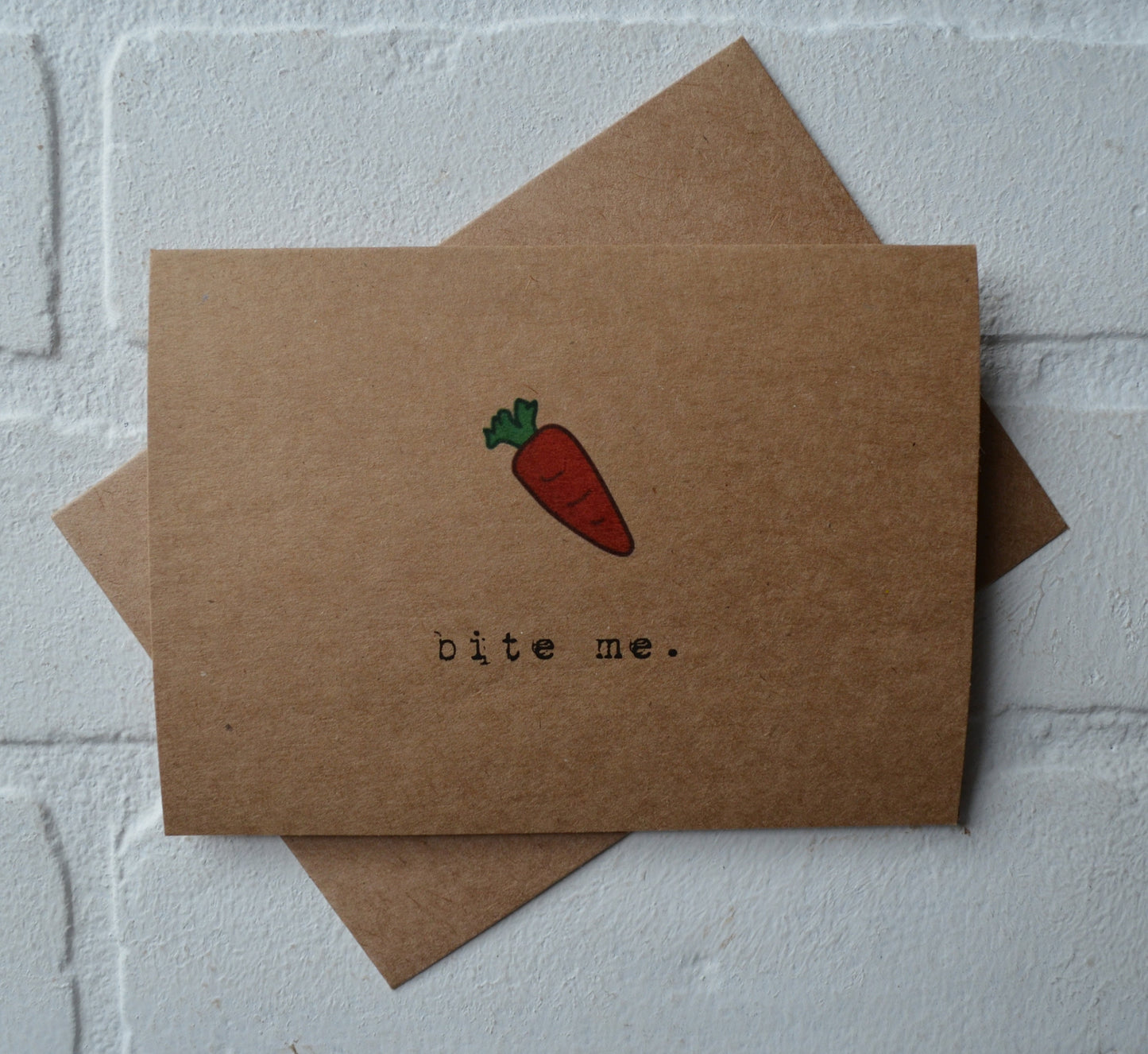 BITE ME | Funny Greeting Card | Carrot Pun