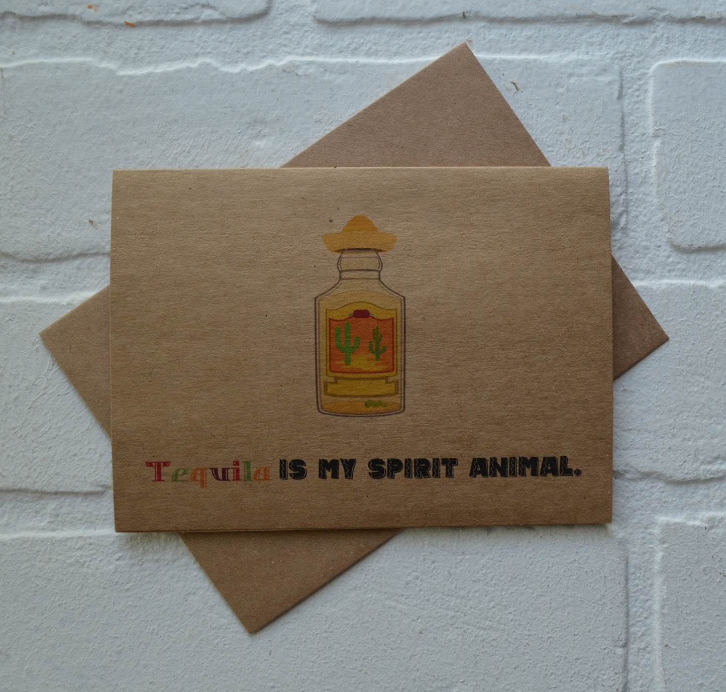 Tequila is my spirit animal | Happy Cinco de Mayo | holiday greeting card