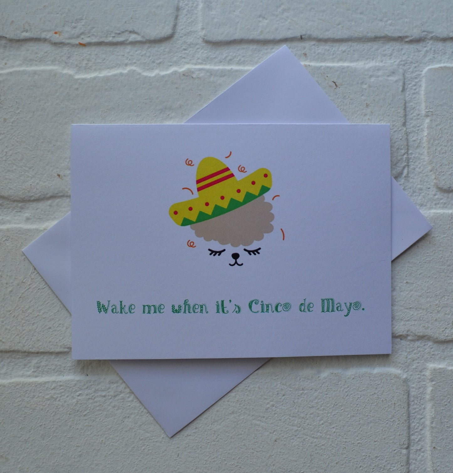 Wake me when it's Cinco de Mayo | Happy Cinco de Mayo | holiday greeting card