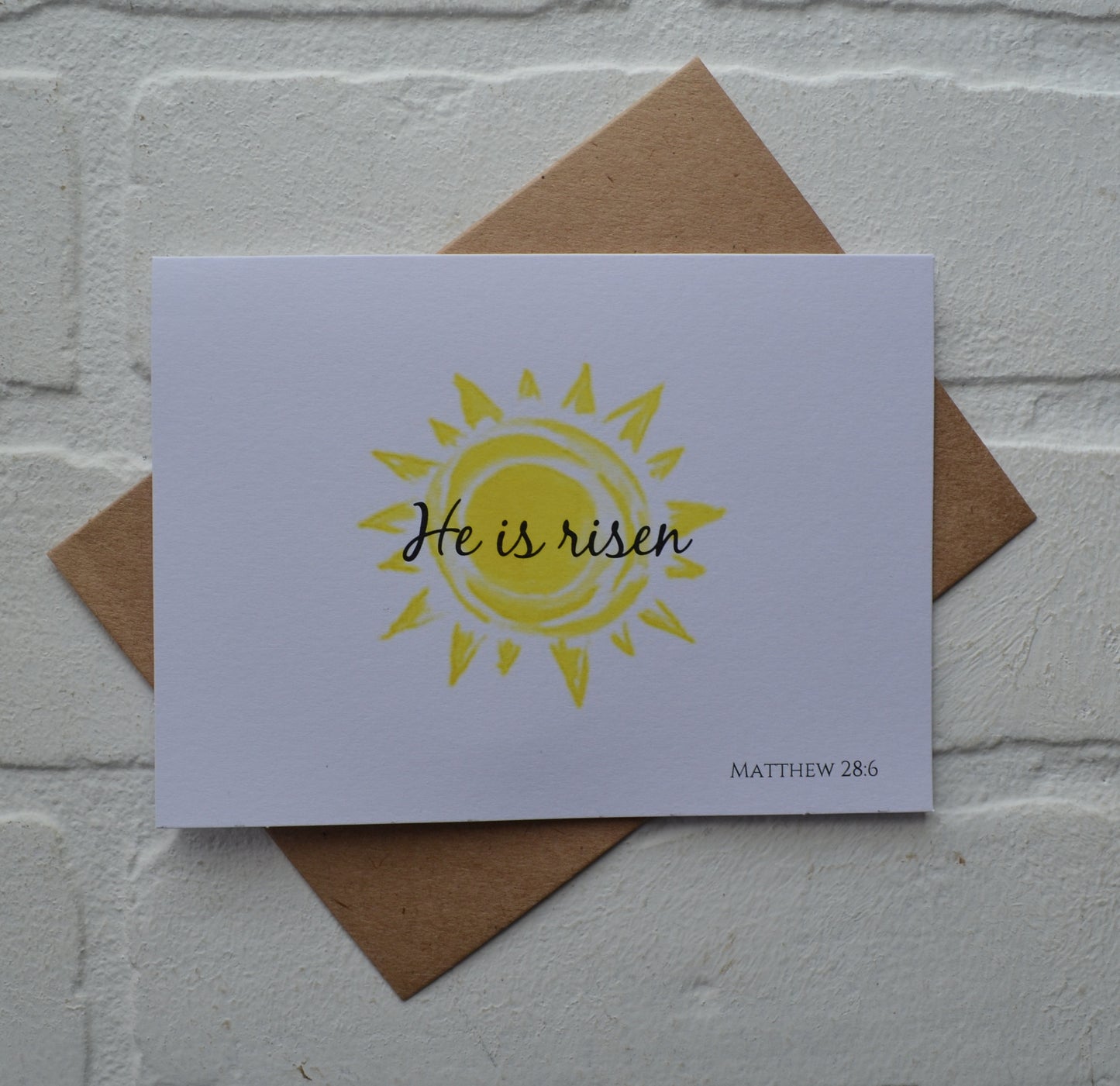 He is risen | Happy Easter | Religious Greeting Card