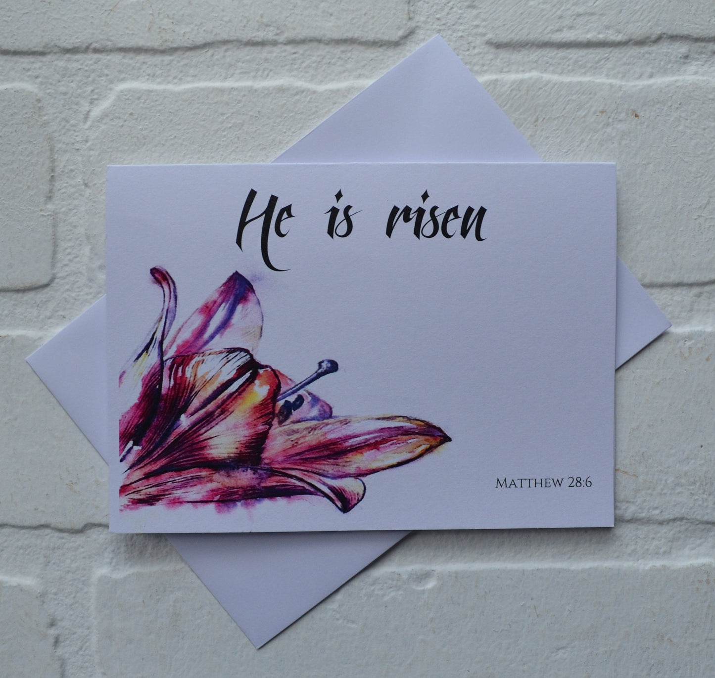 He is risen | Happy Easter | Religious Greeting Card