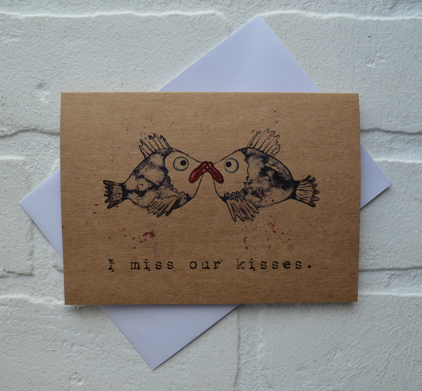 I miss our kisses | Fishing Card | Love | Happy Valentine's Day Greeting Cards