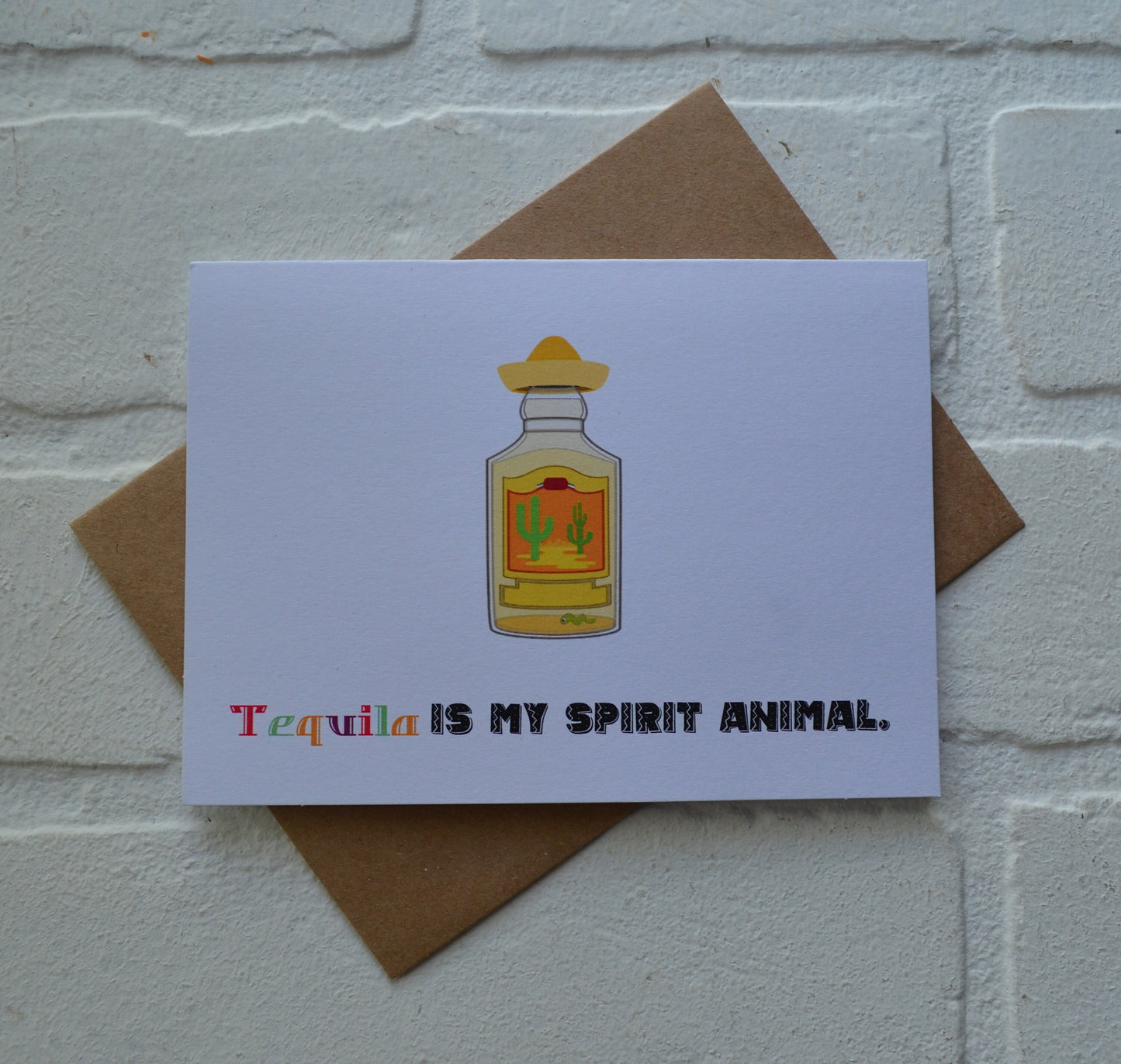 Tequila is my spirit animal | Happy Cinco de Mayo | holiday greeting card