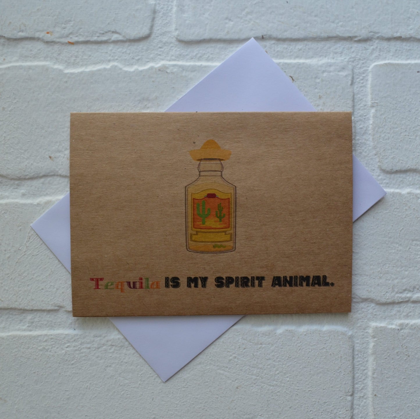 Tequila is my spirit animal | Happy Cinco de Mayo | holiday greeting card