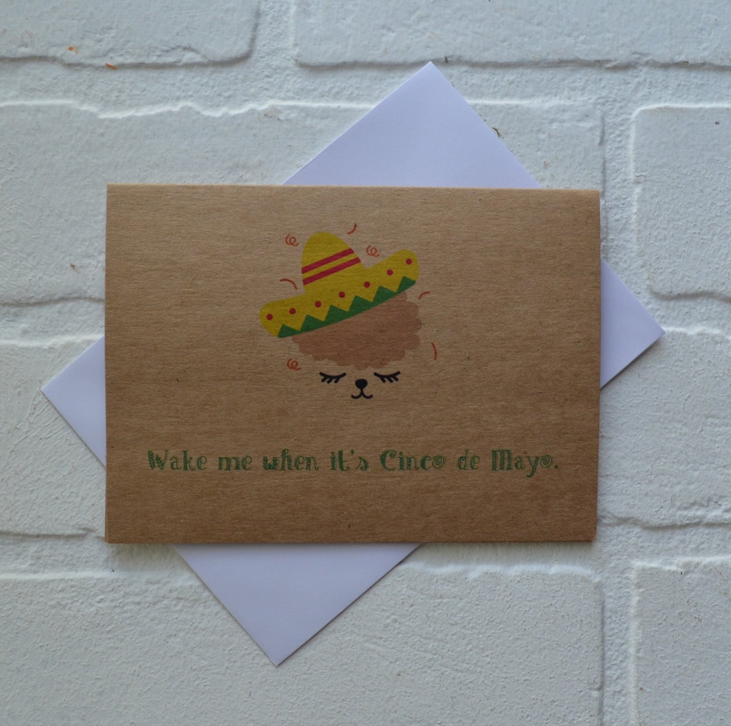 Wake me when it's Cinco de Mayo | Happy Cinco de Mayo | holiday greeting card