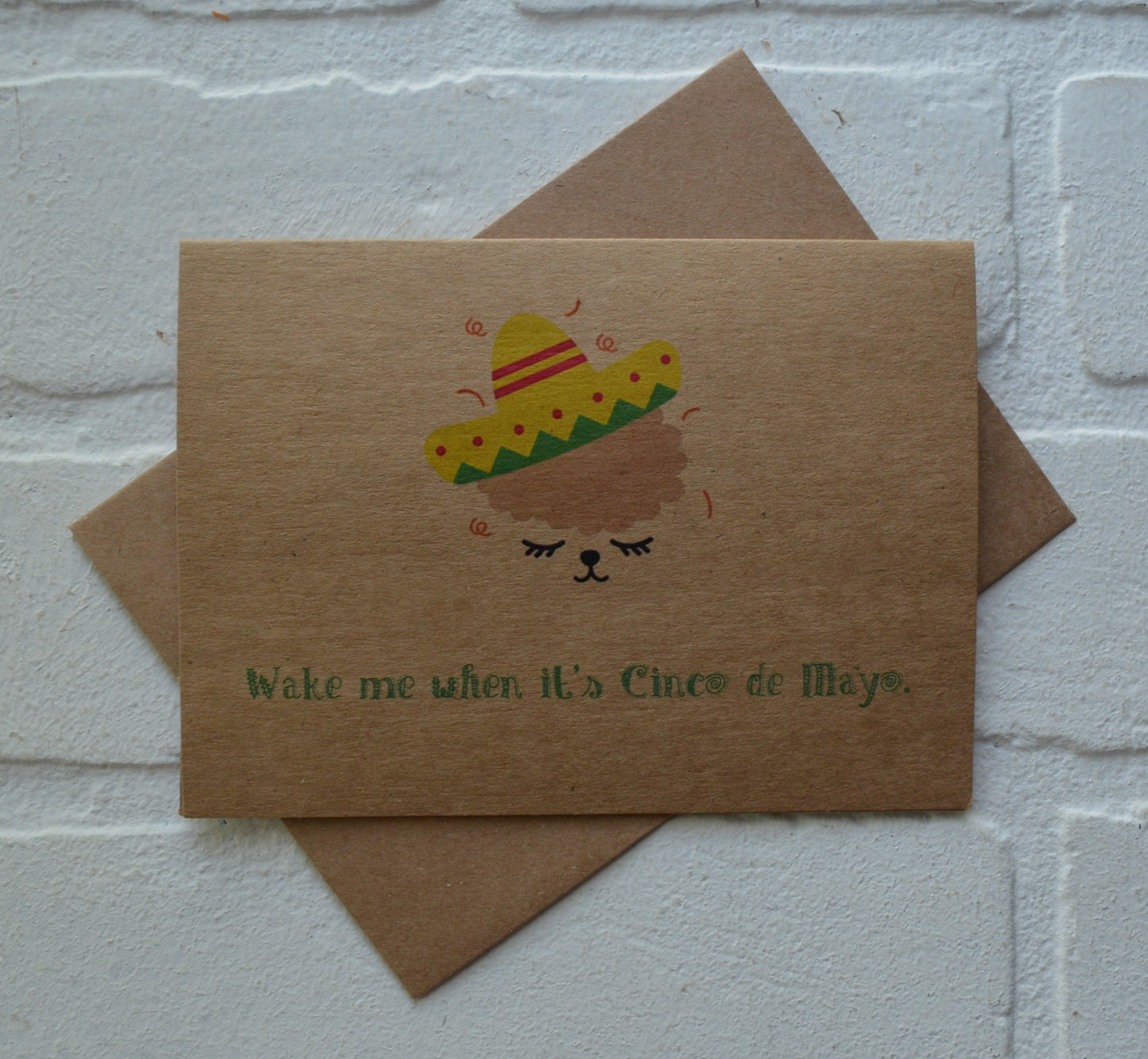 Wake me when it's Cinco de Mayo | Happy Cinco de Mayo | holiday greeting card