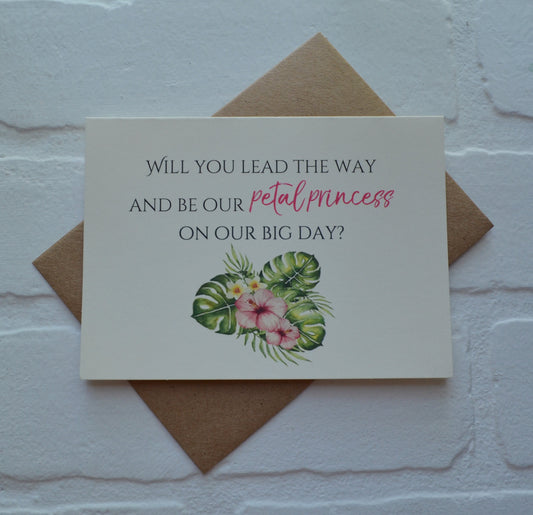 Be our petal princess on our big day | Flower girl proposal | Wedding party invite