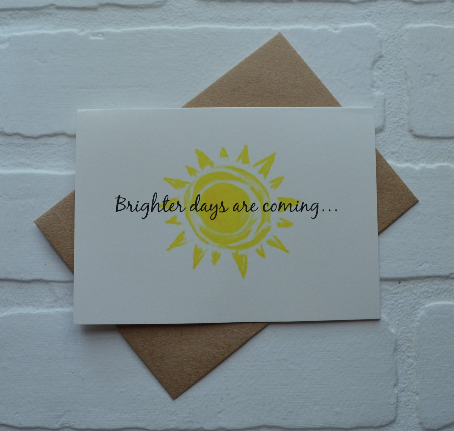 BRIGHTER DAYS are coming health card healing prayer friendship card thinking of you cards watercolor sunshine card recovery card prayer card