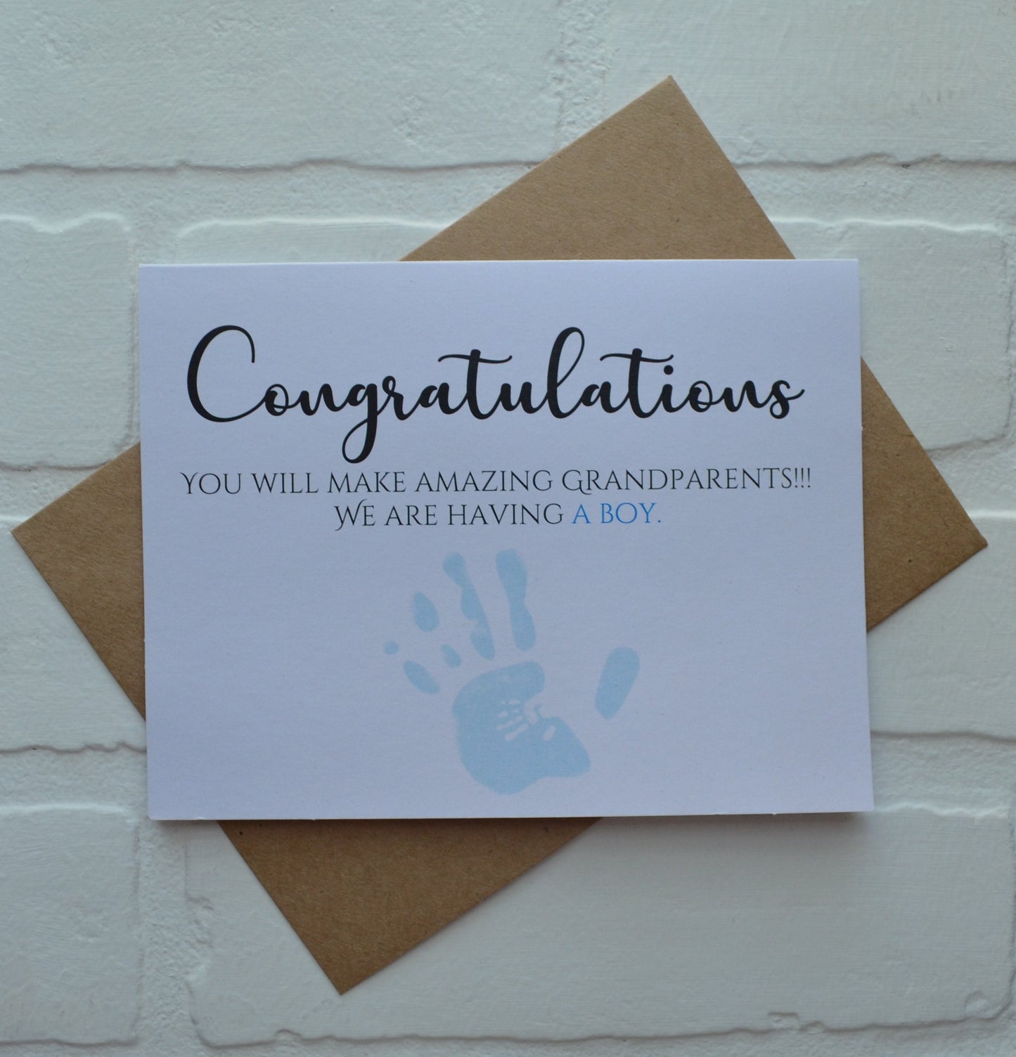 Congratulations you will make amazing grandparents | new baby card | expecting grandparents | congrats