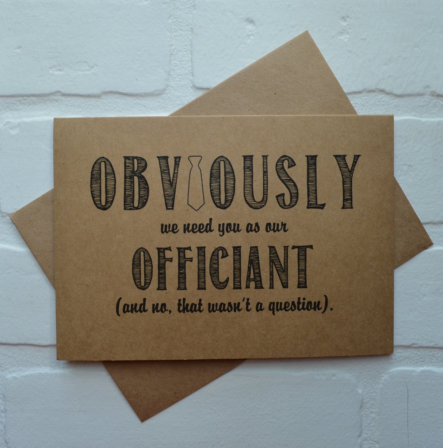 Obviously we need you as our officiant | Officiant Proposal Card | Wedding Party Invite