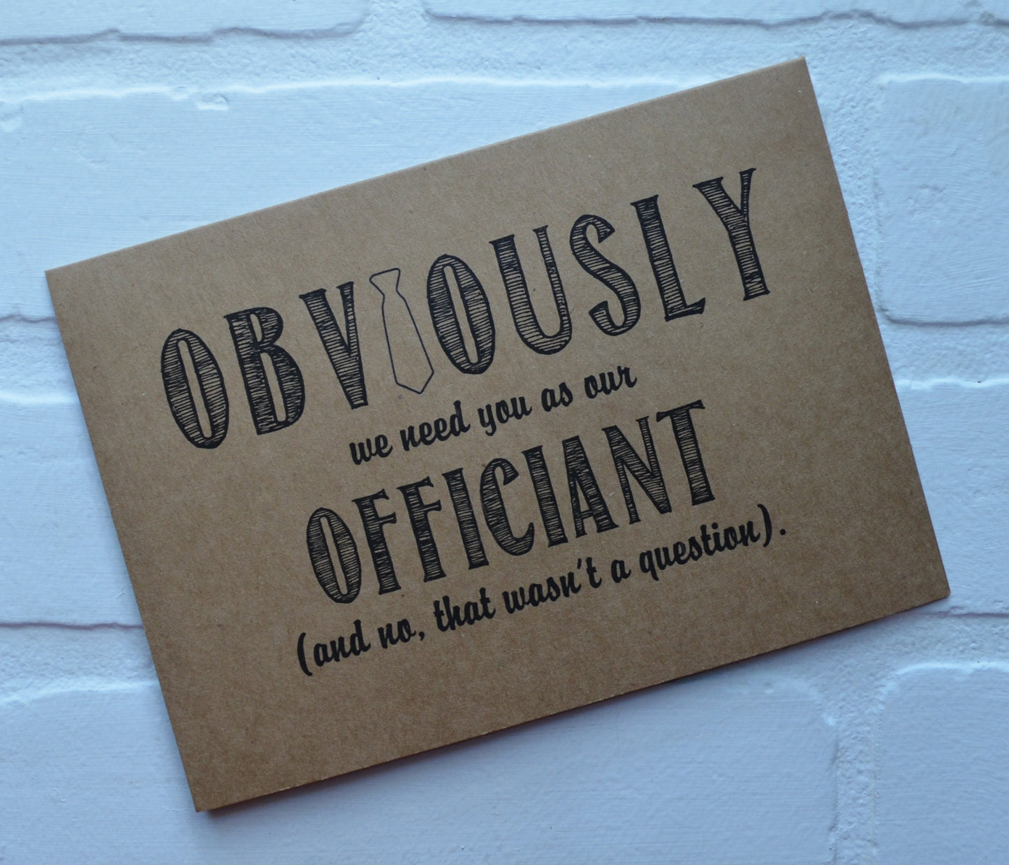 Obviously we need you as our officiant | Officiant Proposal Card | Wedding Party Invite