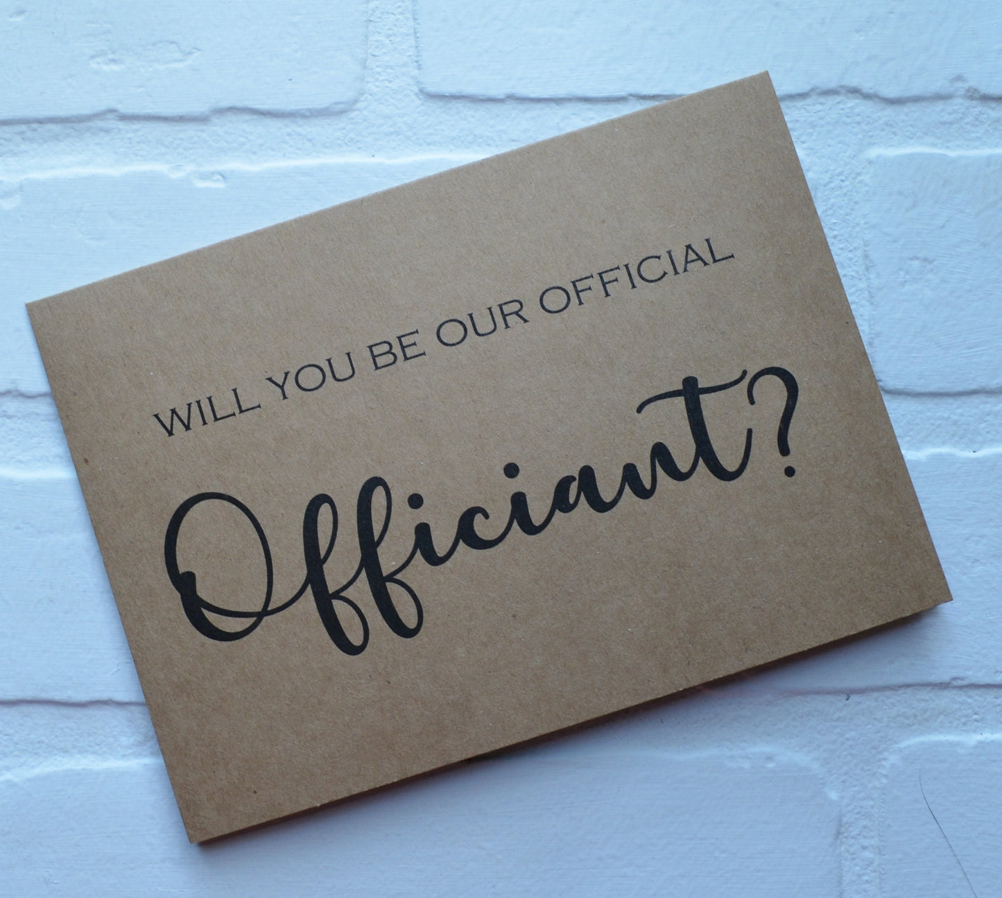 Will you be our Official Officiant | Officiant Proprosal Card | Wedding Party Invite