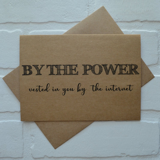 By the power vested in you by the internet | Officiant Proposal Card | Wedding Party Invite