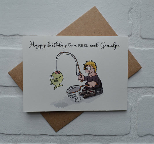 Happy Birthday to a reel great guy | Fishing Card | Happy Birthday Greeting Cards