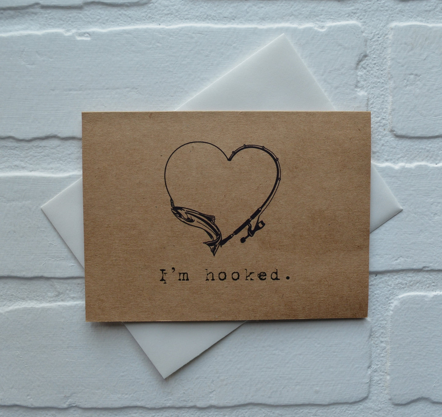 IM HOOKED | Fishing Card | Love | Happy Valentine's Day Greeting Cards