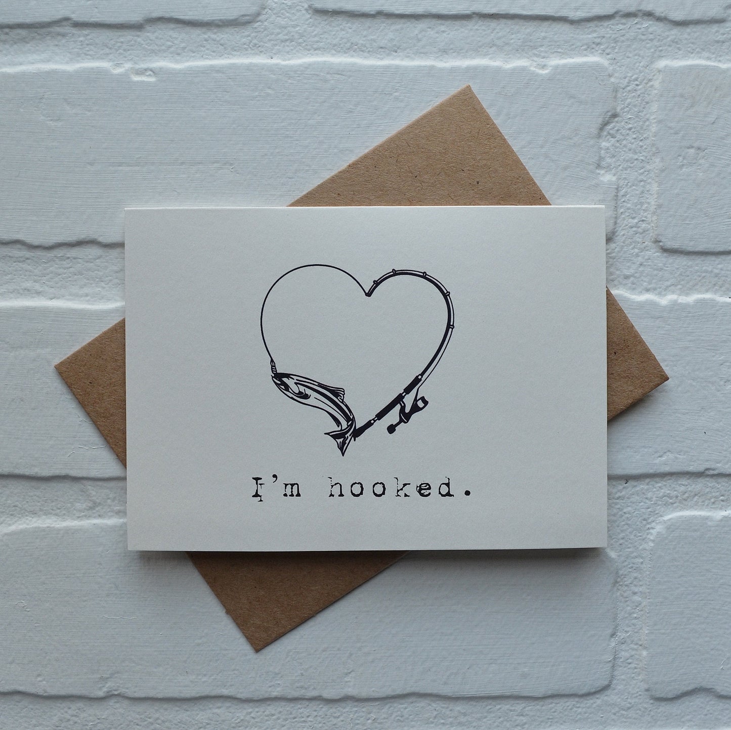 IM HOOKED | Fishing Card | Love | Happy Valentine's Day Greeting Cards