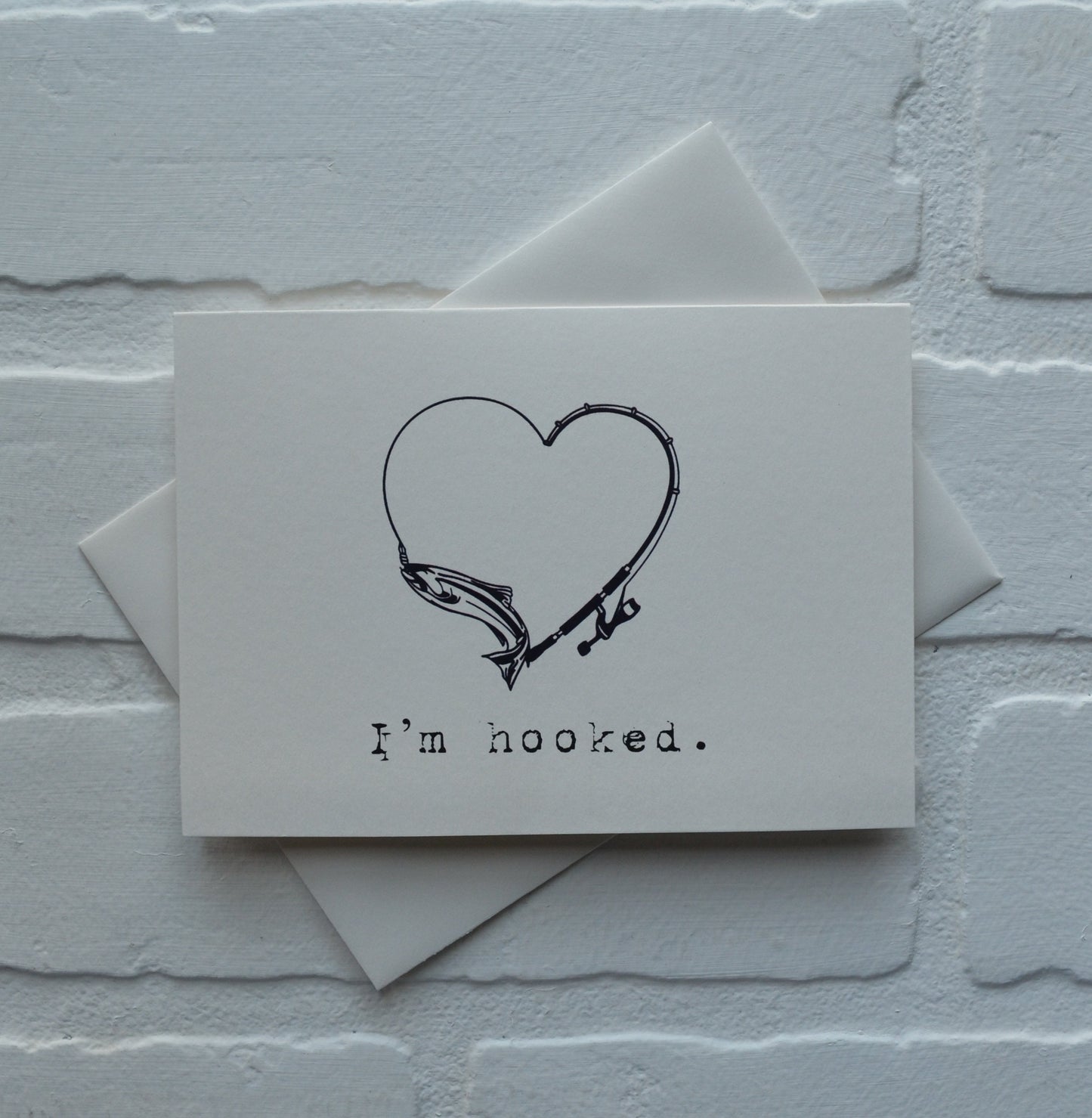 IM HOOKED | Fishing Card | Love | Happy Valentine's Day Greeting Cards