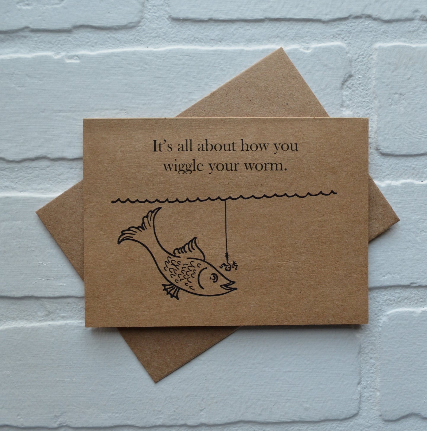 It's all about how you wiggle | Fishing Card | Love | Happy Valentine's Day Greeting Cards