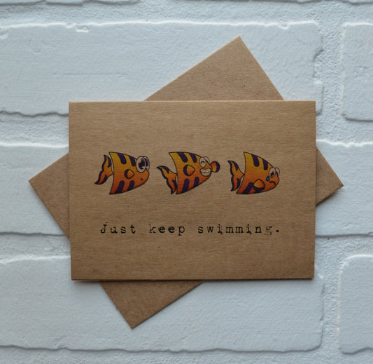 Just keep swimming | Fishing Card | Love | Happy Valentine's Day Greeting Cards