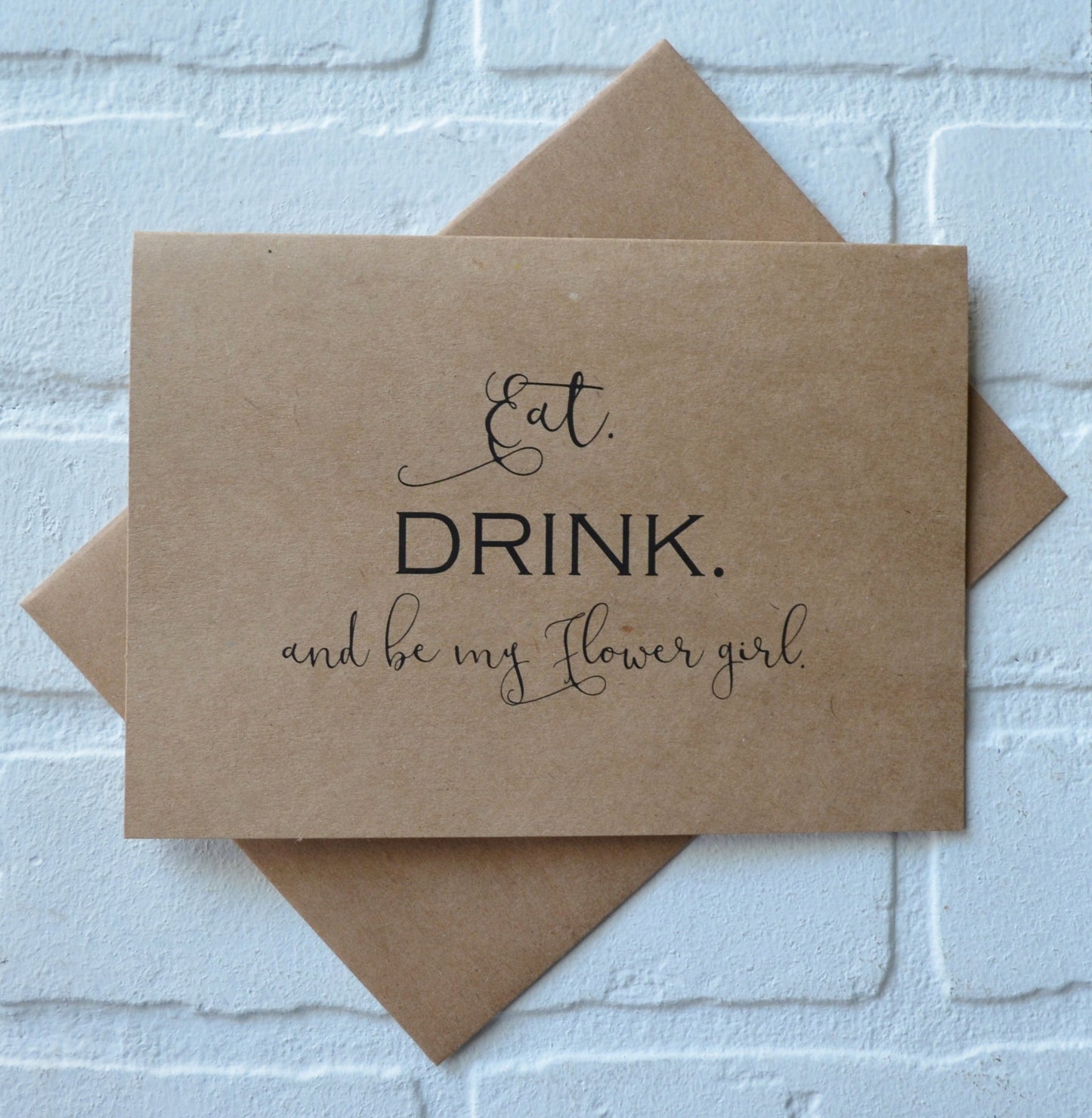 Eat drink and be my bridesmaid | bridesmaid proposal card | wedding party invite