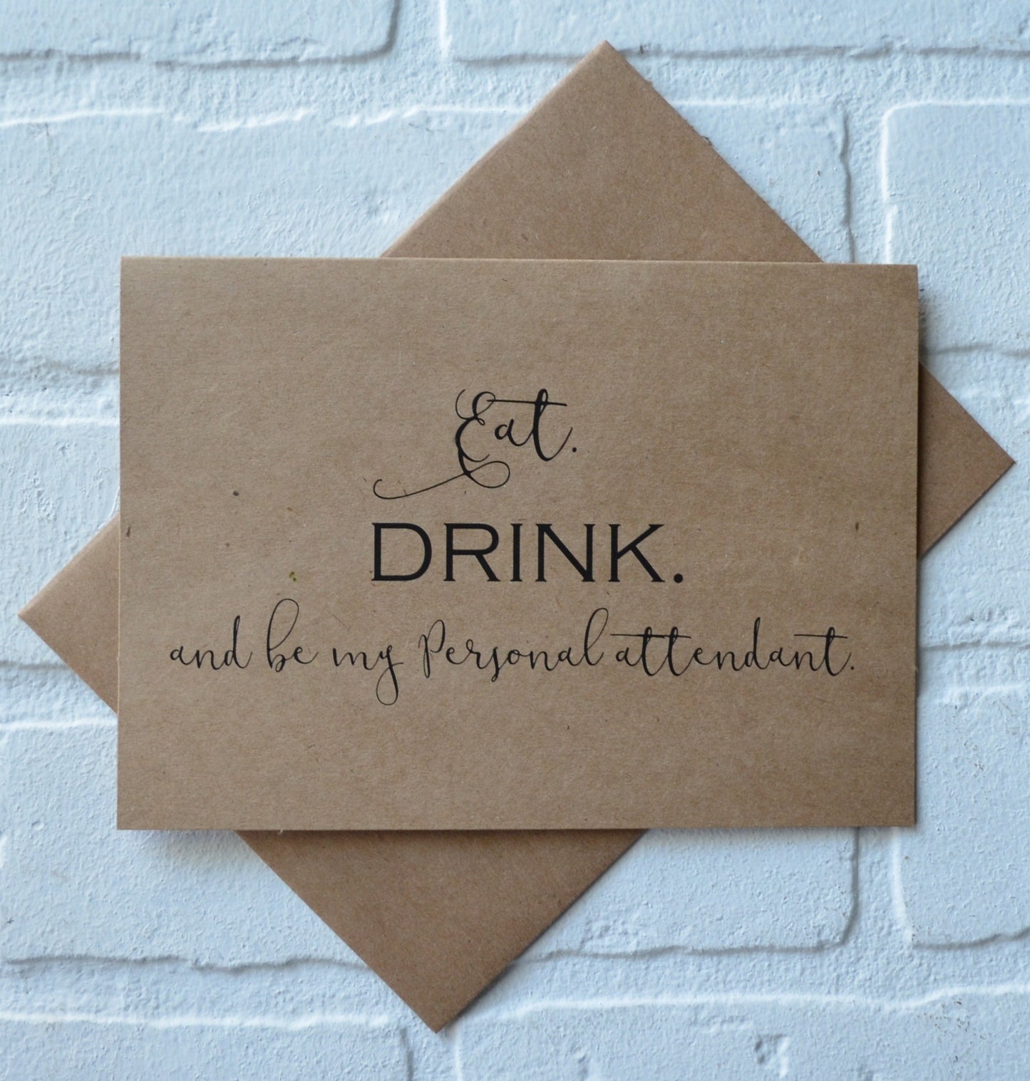 Eat drink and be my bridesmaid | bridesmaid proposal card | wedding party invite