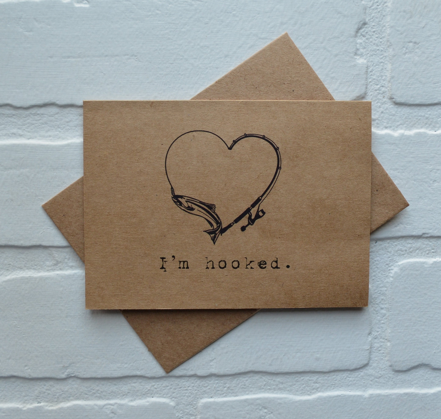 IM HOOKED | Fishing Card | Love | Happy Valentine's Day Greeting Cards