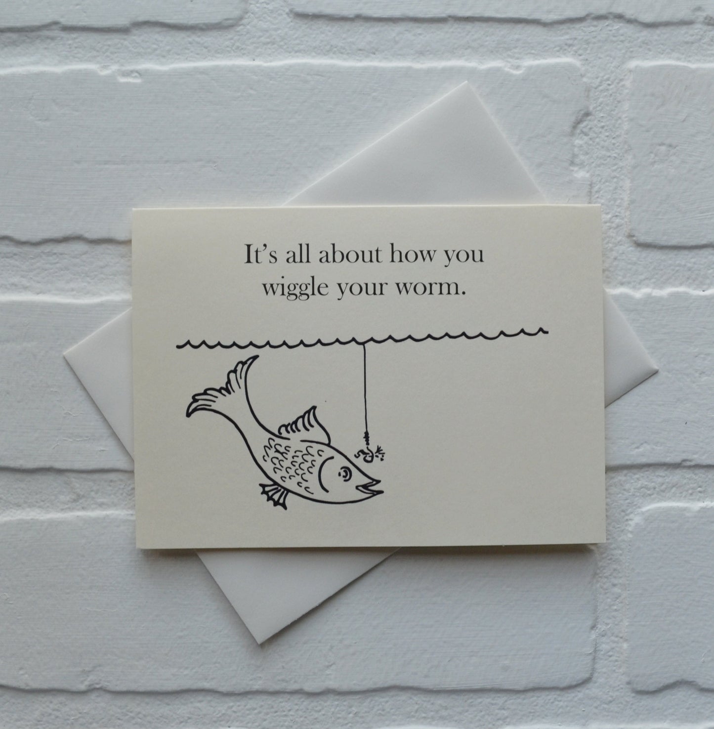 It's all about how you wiggle | Fishing Card | Love | Happy Valentine's Day Greeting Cards