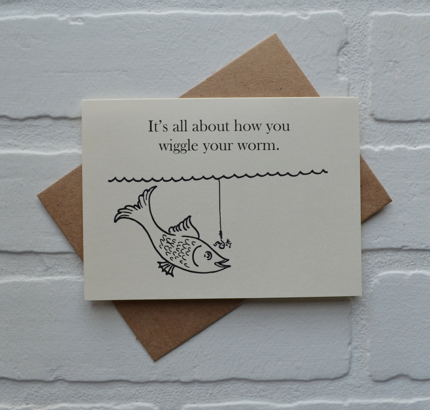 It's all about how you wiggle | Fishing Card | Love | Happy Valentine's Day Greeting Cards