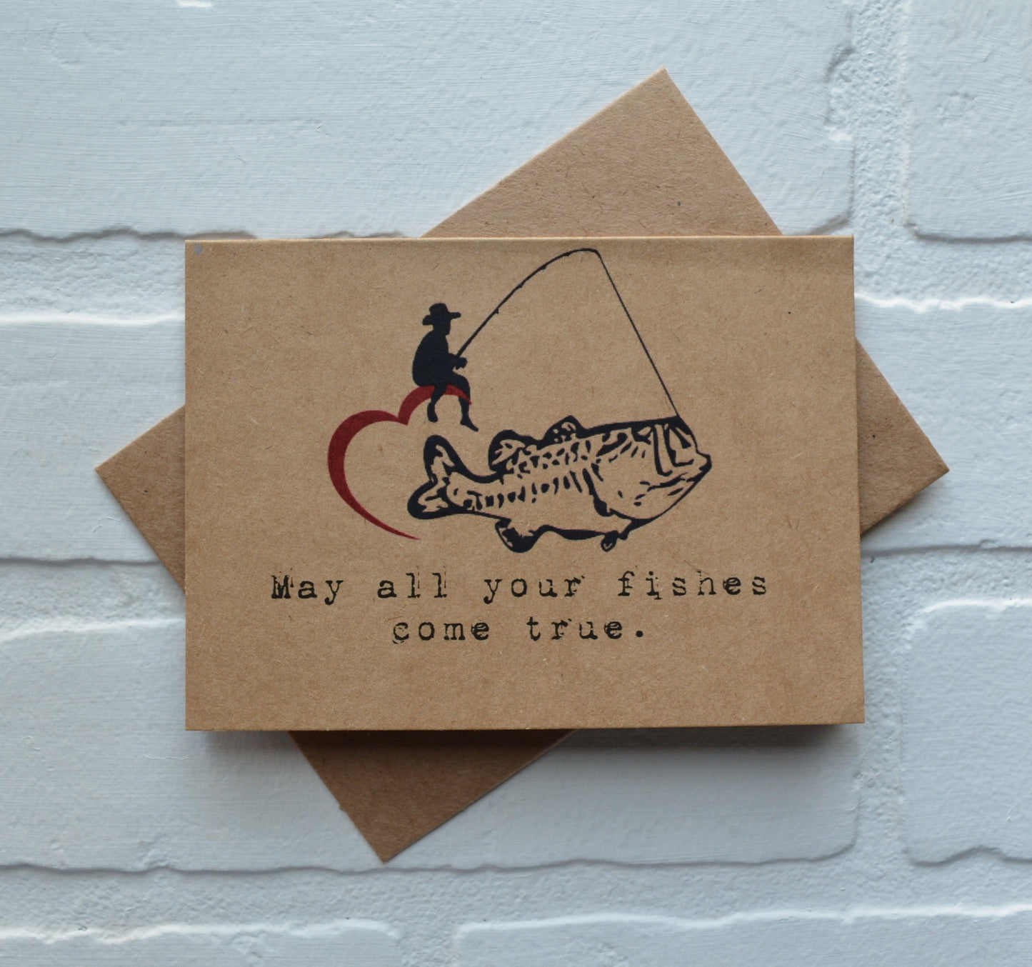 May all your fishes come true | Fishing Card | Love | Birthday | Happy Valentine's Day Greeting Cards